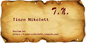 Tiszo Nikolett névjegykártya