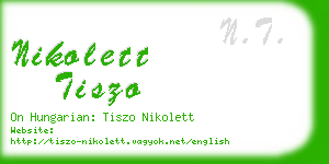 nikolett tiszo business card